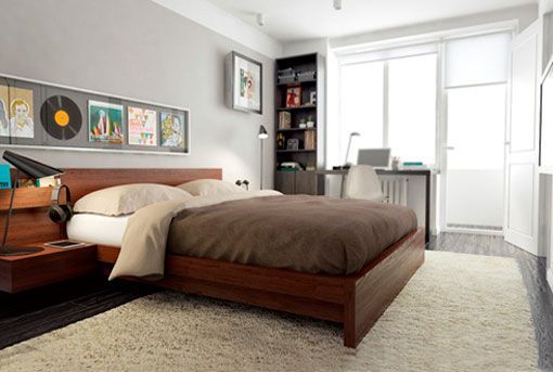 Piso de 45 metros dormitorio con zona de trabajo