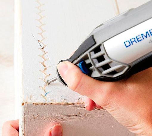 Jardinera de madera, grabar los motivos