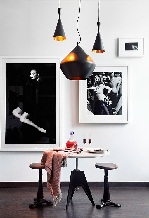 Paredes de piedra en un apartamento de diseño