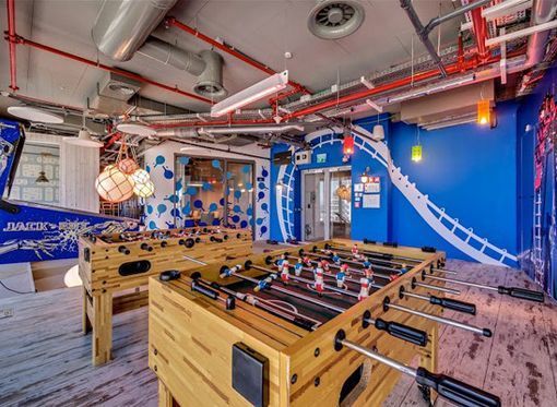 Decoración de oficinas de Google en Tel Aviv
