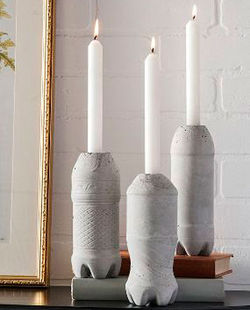 Candeleros de cemento también para interior