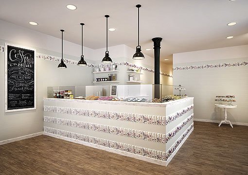 Revestimientos y suelos cerámicos: serie Folding Flowers, de Dune