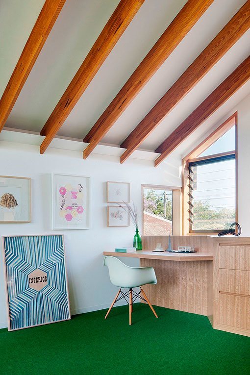 Casa moderna de dos plantas: zona de trabajo