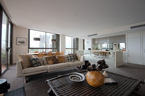 Ático diáfano y luminosos en Sydney - Salón