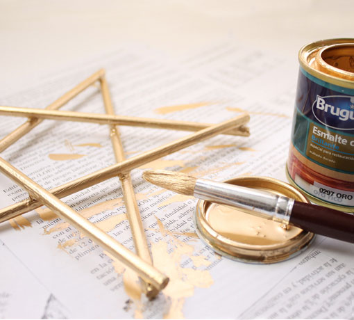 Pintar la estrella de Navidad