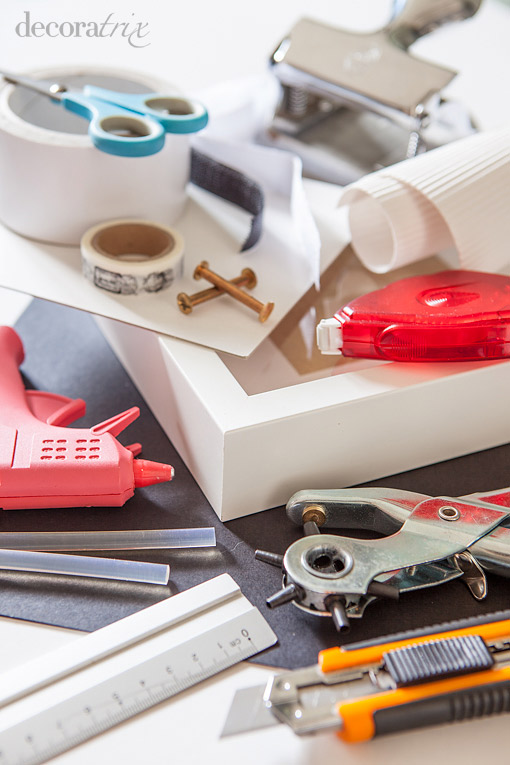 DIY: Materiales para hacer un álbum de fotos expuesto en un marco. 