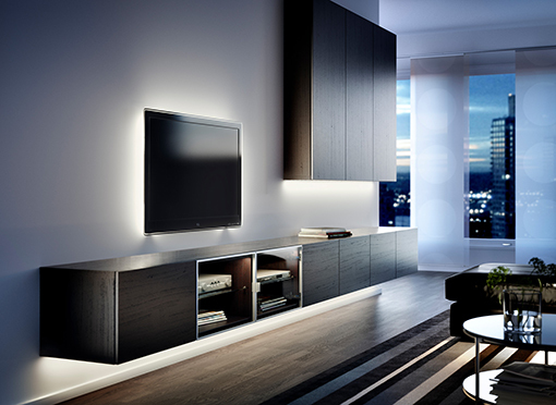 Ideas para iluminar el mueble de la tele