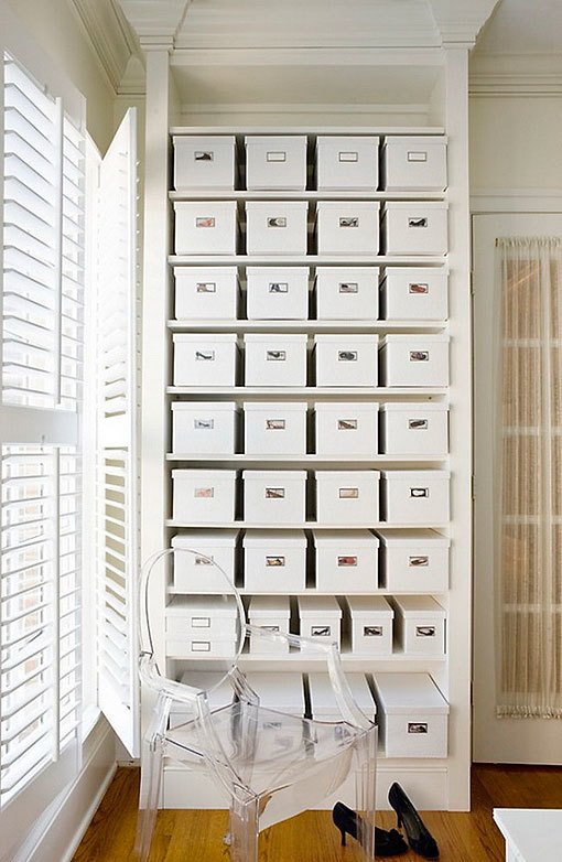 Ideas para organizar zapatos en cajas apiladas