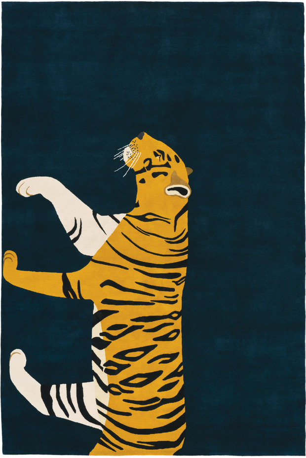Alfombra con dibujo de tigre de The Rug Company