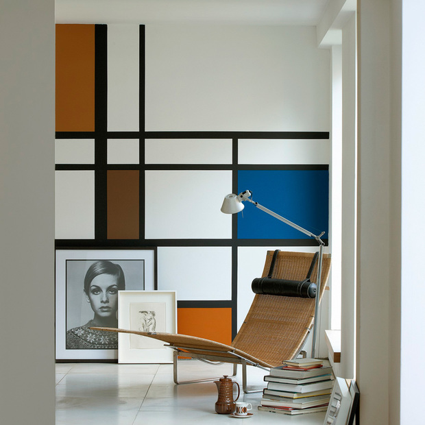 Pintar la pared con cuadros estilo Mondrian