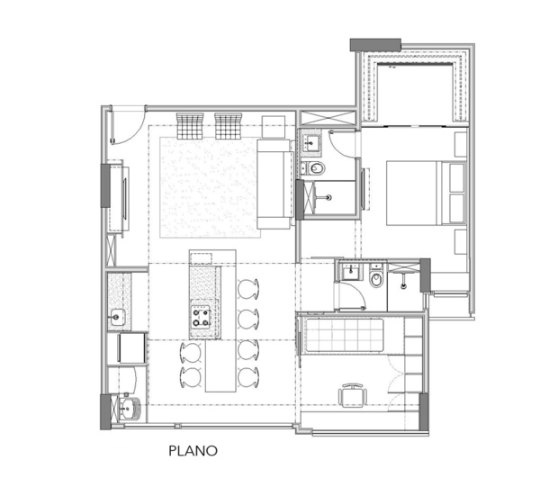Plano de la planta del apartamento
