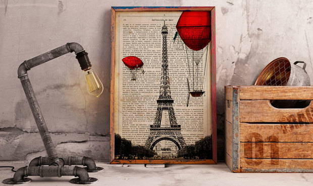 Lámina ilustrada de Torre Eiffel, de Nacnic
