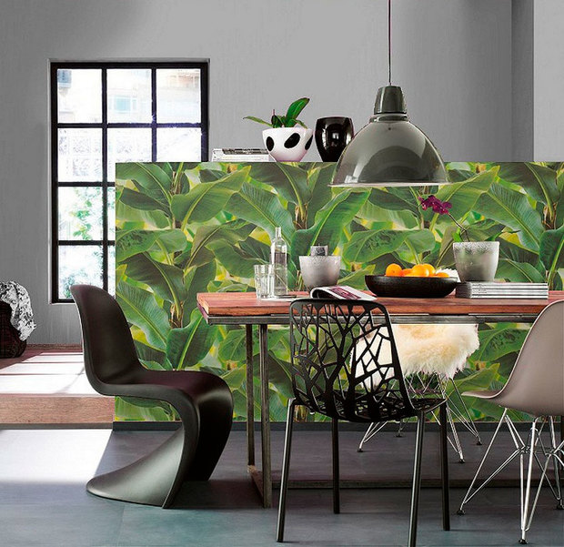 Papeles pintados decorativos con hojas de plátano, de Gaulan