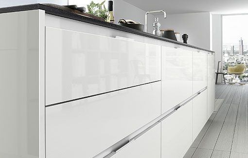 Muebles de la cocina en color blanco