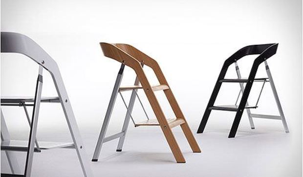 Cristo antecedentes Cambio 2 en 1: silla plegable y escalera de mano, un diseño de Maarten Olden