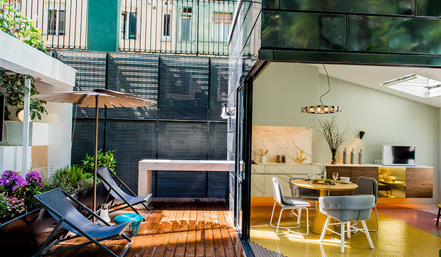 Cocina abierta al jardín