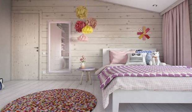 Dormitorio juvenil en la buhardilla