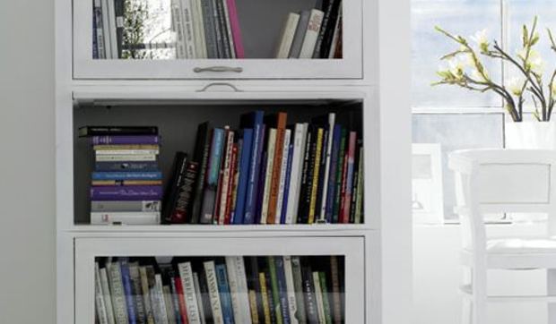 Librerías modulares con frentes de cristal