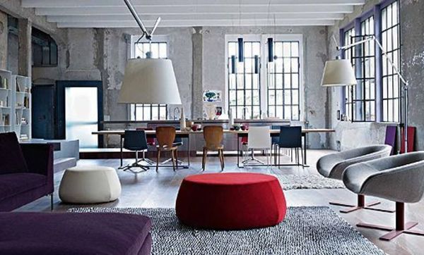 Loft moderno y colorista