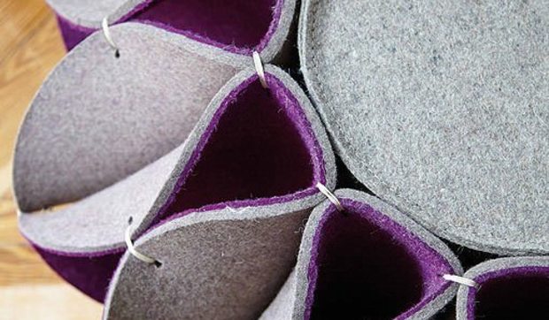 Muebles de fieltro para una casa cálida y confortable