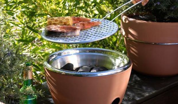 Parrillada en una maceta