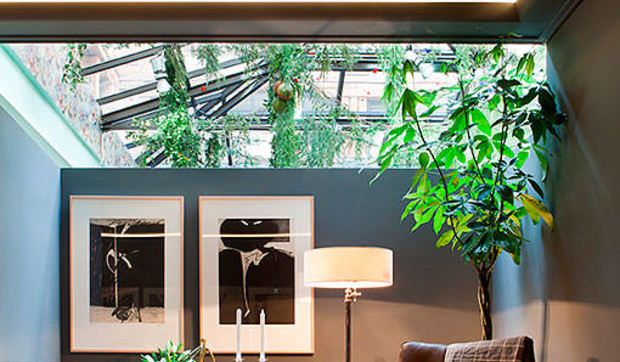 Salón contemporáneo en un entorno intimista y elegante